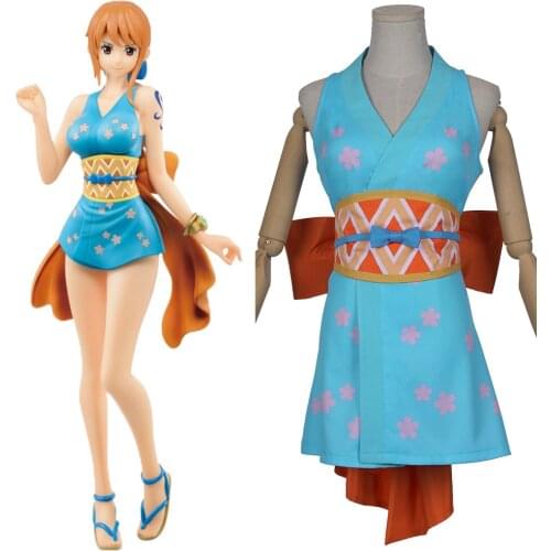 One Piece Wano Country Nami Cosplay Wano Kuni Nami Costume Female Kimono Outfit Halloween Carnival Costumes