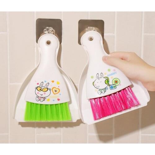 1 Set Mini Cleaning Brush Small Broom Set Keyboard Desktop Sweeper Garbage Shovel Table Household Cleaning Tools Kitchen Cocina