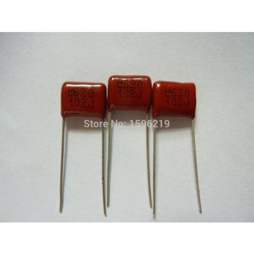 10pcs CBB 102 630V 102J CBB13 0.001UF 1nF P10 Metallized Polypropylene Film Capacitor