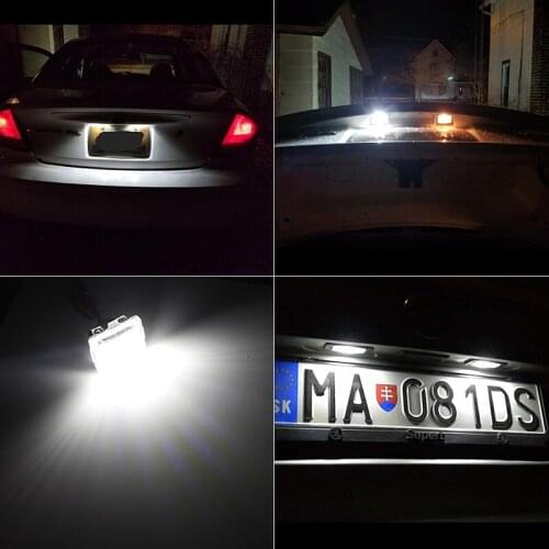 2Pcs/set LED White License Number Plate Light Working Lamp Replacement Car Light For Mercedes-Benz W204 W212 W216 W221