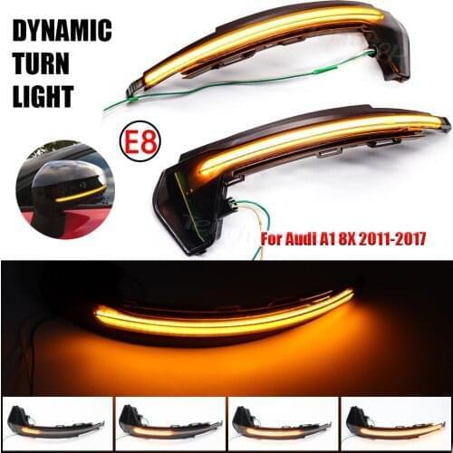 2pcs/Lot Dynamic LED Turn Signals For Audi A1 8X 2011-2017 Auto Front Light Side Mirror Flowing Indicator