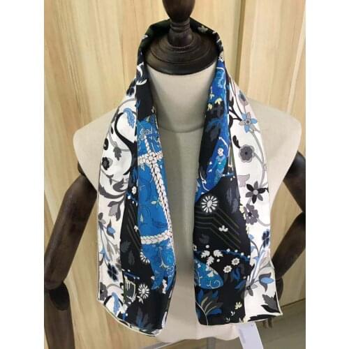 2021 new arrival spring summer tree design 100% pure silk scarf twill hand made roll 90*90 cm shawl wrap for women lady
