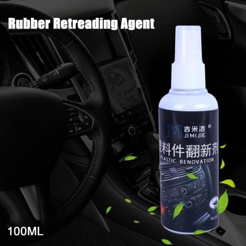 30/100ml Car Plastic Parts Retreading Agent Instrument Panel Auto Interior Rubber Leather Renovated Coating Car Light Cleaner