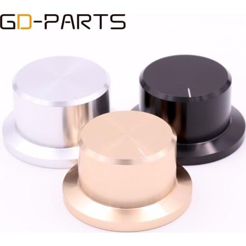 48x26mm Machined Solid Full Aluminum Volume Control Knob For Speaker DAC AMP CD Player Turntable Potentiometer Silver Black Gold