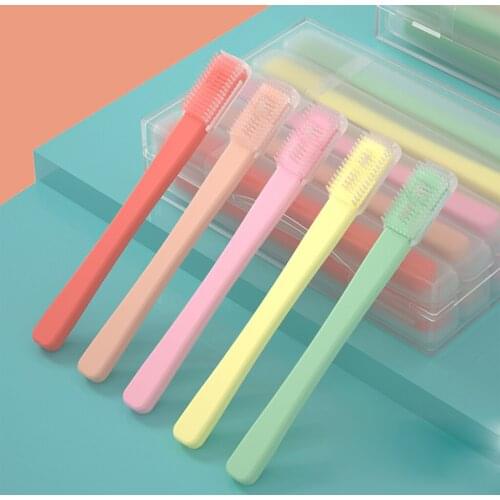 24BE 5 Pcs Baby Silicone Toothbrushes Soft-haired Training Toothbrush Oral Cleaner