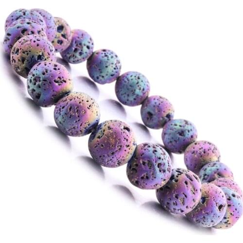 8/10MM Lava Stone Beads Bracelet Diy Aromatherapy Essential Oil Diffuser Man/Woman Bracelet