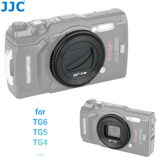 JJC Camera Auto Lens Cap Holder Cover for Olympus tg6 tg5 tg4 tg3 tg2 tg1 TG-6 TG-5 Replaces LB-T01 Lens Protector Accessories