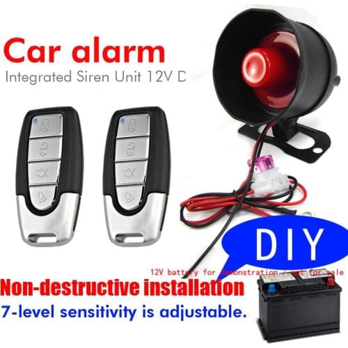 433.92mHz Car Smart Alarm System Wireless Remote Push Button Start Vibration Alarm Device 12V For Car Motorcycle Truck Bus