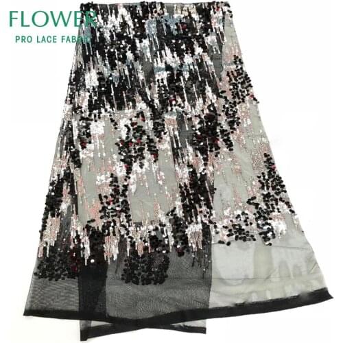 Sequined Black And Silvery Color Tulle Laces Elegent Women 2020 Prom Dresses Sewing Fashion Style Sequins Mesh Voile Material