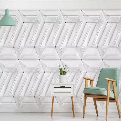 Decorative wallpaper 3D simple abstract geometric pattern background European style