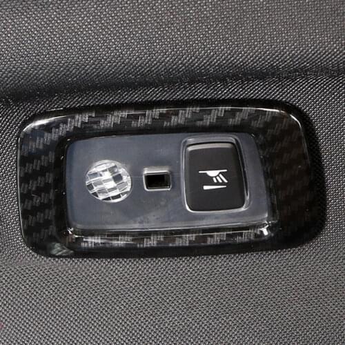 Carbon ABS Car Rear Reading Light Lamp Cover Trim for Volvo XC60 2018 / XC90 2015-2018