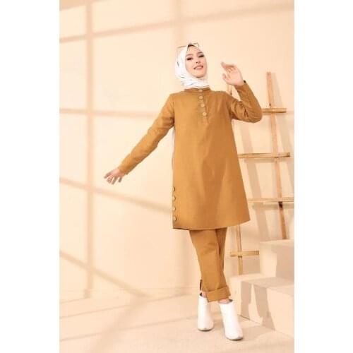 Tunic Pants Combination abayas muslim sets modest clothing turkey dresses for women hijab dress muslim tops islamic clothing aba