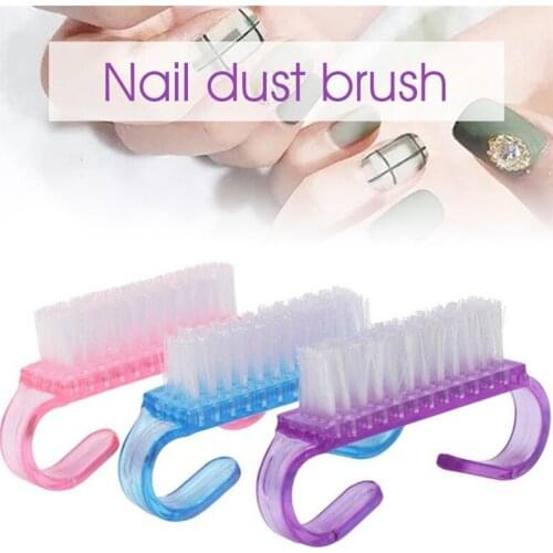 3pcs 3 Colors Cleaning Dust Brush Tool Soft Pedicure Nail Art Care Tool Portable After File