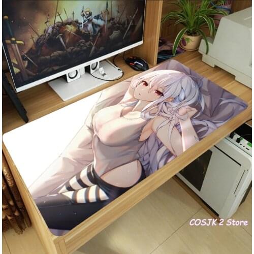 Anime Arknights Siege Surtr Saga Bagpipe Mouse Pad Thicken Laptop Gaming Mice Mat Desk Keyboard Mat Anti-Slip Playmat Cosplay