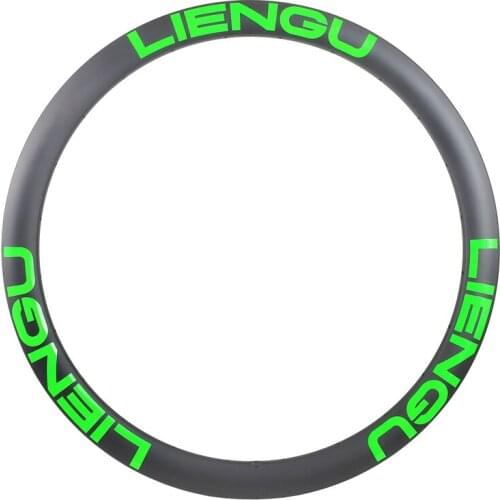LIENGU Super light 380g 700c 42mm asymmetric tubeless road bike disc brake carbon rim outter width 25mm cyclocross road racing