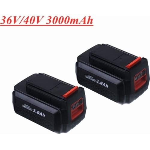 For Black & Decker 36v/40V 3000mAh Li-ion Rechargeable Power Tool Battery LBXR36 BL2036 LBX2040 LST136,LST420,LST220 L50