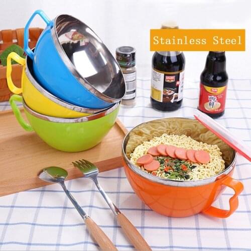 15cm*8cm Seal Stainless Steel Bubble Bowl With Belt Cover Home Freshen Bowl Anti Scalding Bowl Tool Kitchen Accessories 10190E