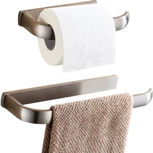 Leyden Brass Towel Ring And Toilet Paper Holder Set Of 2 Packs,Brushed Finish Bathroom Accessory Set