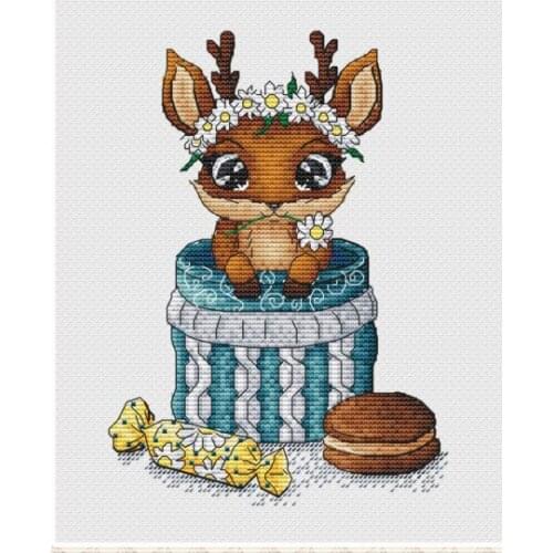 Deer DIY Cross Stitch Kit Packages Counted Cross-Stitching Kits New Pattern NOT PRINTED Cross stich Painting Set