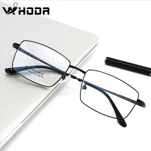 Pure β Titanium Male Business Square Optical Full Frame Glasses, Mens Glasses Frames for Prescription Myopia Hyperopia F1876