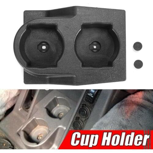 Car Front Center Console Dual Water Cup Holder Insert Black for Nissan GQ Patrol Y60 1988-1997 4WD 4X4