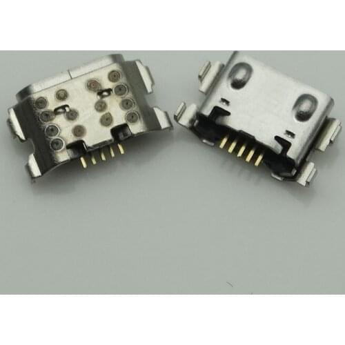 50pcs Micro USB 5Pin Jack Connector socket Data charging port tail plug For Samsung Galaxy A01 A015 A015F/DS Mini USB Jack