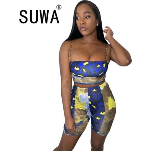 Sexy Fitness Wear Tracksuit Two Piece Sets Womens Outfits Pullover Vintage Crop Top Skinny Knee Length Pants Trendy Clothing