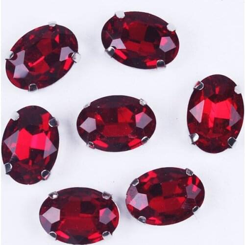 Rhinestones Applique for Clothing Art Decorations Dress Crafts Fashion Round Oval Claws Diamond Rhinestones Sewn 18mm Crystals F