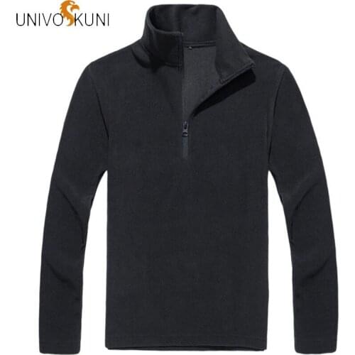 UNIVOS KUNI Winter Thick Warm Mens T-shirt Fit Slim Casual Homme Breathable Long Sleeve Solid Plus Size S-3XL T-shirt Men Q537