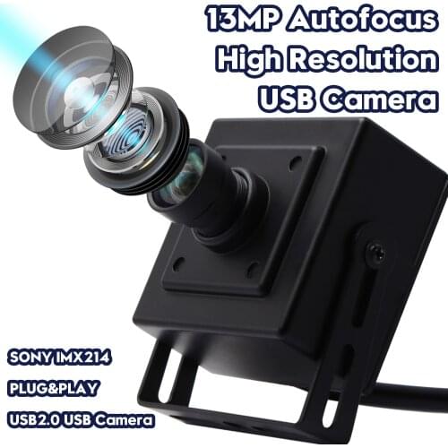 HD USB Camera 13Megapixel MJPEG 15fps 3840x2880 Sony IMX214 No Distortion lens USB Webcam For Windows Android Linux Mac