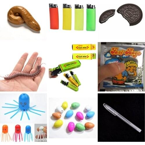 Magic Novelty Gag Toy Shits poop Fake Turd Biscuit Bitten And Restored Gimmick Cookie Smile Jellyfish Funny Magical Toys