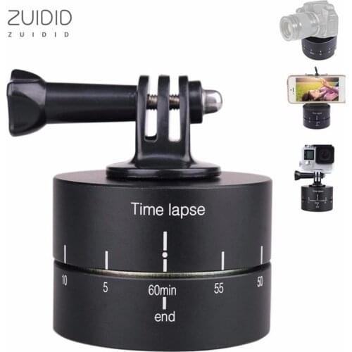360 Degree Rotate Camera Time Lapse Stabilizer 60/120 min 1/4 Screw Holes For Photography SLR