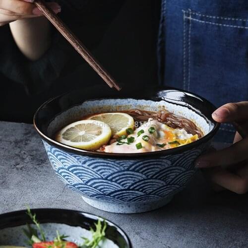 Japanese ceramic rice bowl Ramen bowl salad Noodle soup bowl Restaurant kitchen tableware Home Decoration