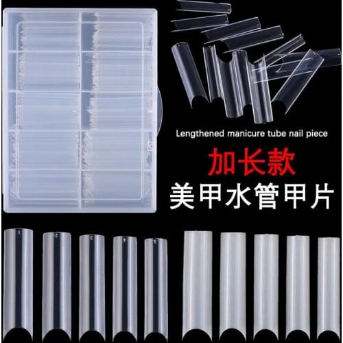1 Box(10size*20pcs) X Nails Extension System Half Cover C shapes Clear/Nature False Nail Tips *1