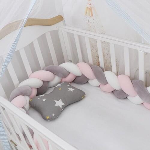 1M/2M/3M Baby Bed Bumper Tour De Lit Bebe Crib/Cot Bumper Cunas Para El Bebe Tour De Lit Bebe Tresse