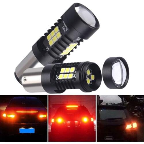 2 Pcs 1156 1157 3030 BA15S 21SMD R10W Super Bright LED Car Tail Brake Bulb Turn Signals Auto Reverse Lamp Daytime Running Light