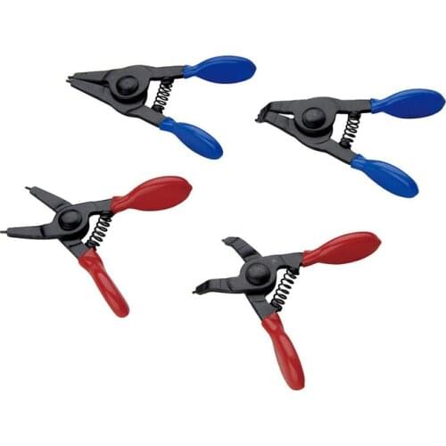 4 Pcs Mini Snap Ring Pliers, Circlip Retaining Clip Tool Set,Compact Snap Ring Pliers,with Spring Loaded Action and Non-Slip PVC