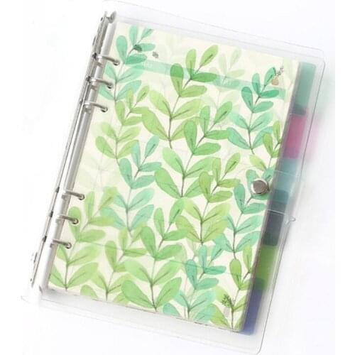 6pcs/Set A5/A6 A7 6 Holes PP Colored Notebooks Index Page Matte Spiral Book Category Office Stationery
