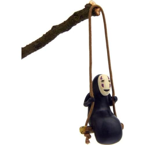 Spirited Away No Face man figure Keychain car bag pendant Keyring Cute Swing Cartoon key chain wholesale 24pcs/lot