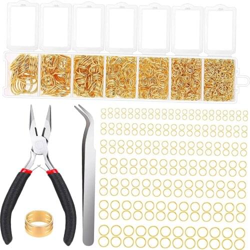 1500x Jump Rings Jewelry Making Necklace Repair Pliers Bangle Earrings Nail Piercing Accessories