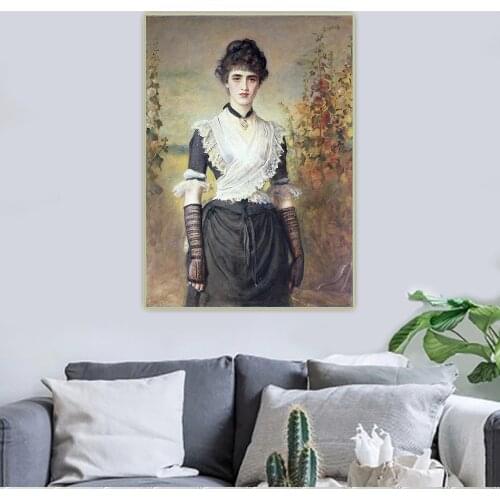 John Everett Millais《Il Penseroso》Canvas Oil Painting Artwork Poster Picture Wall Hanging Decor Home Living Room Decoration