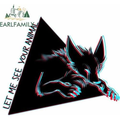 EARLFAMILY 13cm x 11.2cm for Steam Wave Wolf Laptop Personality Waterproof Car Stickers Windshield VAN Air Conditioner RV Decal