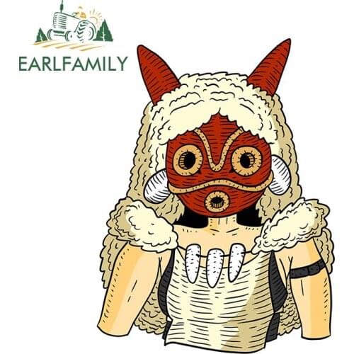 EARLFAMILY 13cm x 9.8cm For Princess Mononoke Repair Car Sticker Cartoon Decal Funny Waterproof Vinyl Material Decoration