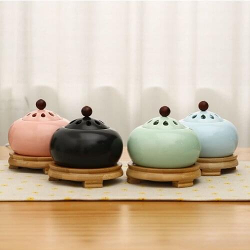 Electric Aromatherapy Incense Burner Plug In Household Ceramic Blue Green Incense Burner Sandalwood Incensario Home Decor DG50XX