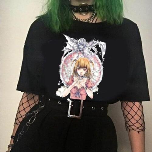 Death Note Anime Women T Shirt Tops Tees Misa Amane Teeshirt Tops Short Sleeve Casual unisex Tshirt Clothes