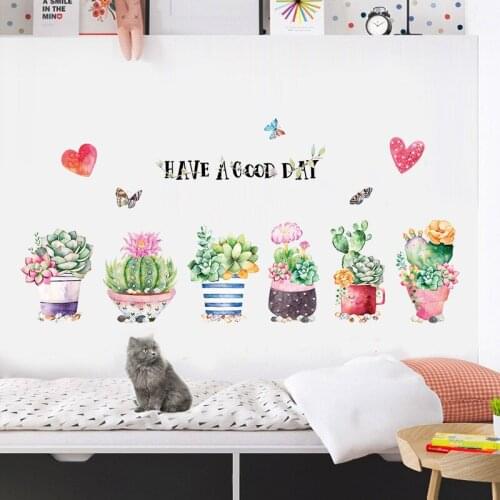 Have a good day Letter Stickers Quotes Wall Sticker Garden Flower Butterfly Wall Decals Children Living Room Decorative Stickers