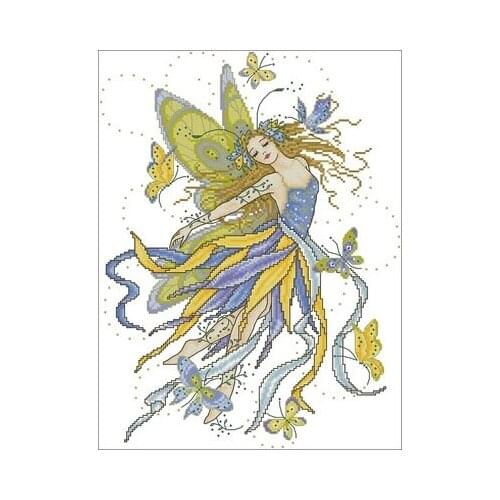 Joan Elliott Butterfly Fairy (2) (14CT) Counted Cross Stitch 11CT 14CT 18CT Cross Stitch Kits Embroidery Needlework Sets