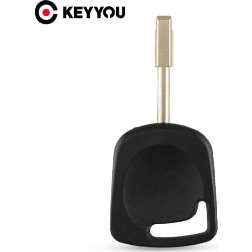 KEYYOU Transponder Uncut Blank Blade Car Key Shell For Ford Focus Mondeo KA Jaguar XJ8 Transit Connect No Chip Replacement