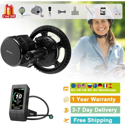 Bafang BBS01B 48V 250W Mid Drive Motor Electric Bike Conversion Kit With Display 8fun BBS01 Power Electric Bicycle Engine E-Bike