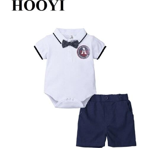 Summer Baby Boys Sets Bodysuits Infant Shorts Suits Kids England Style Childrens Tshirts Tuxedo Outfits Pants